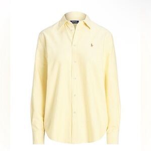 Ralph Lauren NWT Oxford Long Sleeve Button Down in Yellow Size Small